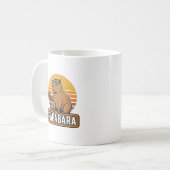 Mug PAPABARA Conception Vectorielle Papa Capybara Rétr (Devant gauche)