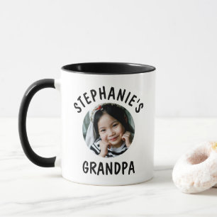 Mug Papapa Petit-enfant Photo personnalisée tendance