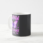 Mug Papapapou de la fille d'anniversaire Papillon Drôl (Devant gauche)