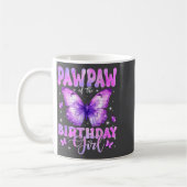 Mug Papapapou de la fille d'anniversaire Papillon Drôl (Gauche)
