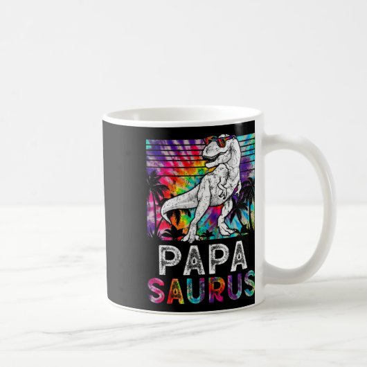 Mug Papasaurus Dinosaure Papa Saurus Famille Équipée T (Droite)