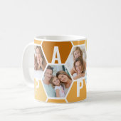 Mug Papaw Editable 5 Photo 5 Lettre Honeycomb (Devant gauche)
