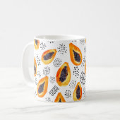 Mug Papaya fruits : motif d'aquarelle abstraite. (Devant gauche)