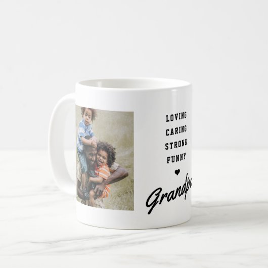 Mug Papé Écriture Photo Fête des Pères (Devant gauche)
