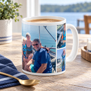 Mug Papé et petits-enfants : collage de photos