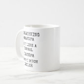 Mug Papé Grand-père de menuiserie bien plus cool (Devant gauche)