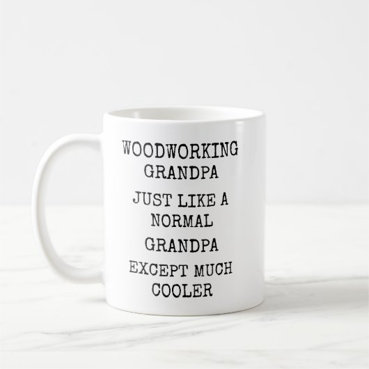 Mug Papé Grand-père de menuiserie bien plus cool (Gauche)