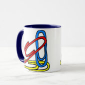 Mug Paperclips colorés (Devant gauche)