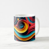 Mug Papercut Vagues colorées (Devant droit)
