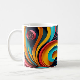Mug Papercut Vagues colorées