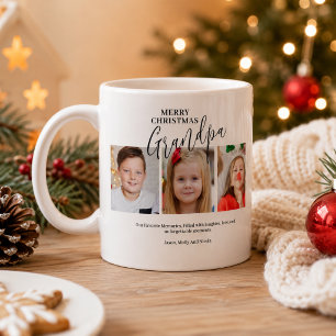 Mug Papi 3 Collage de photos Papy Joyeux Noël