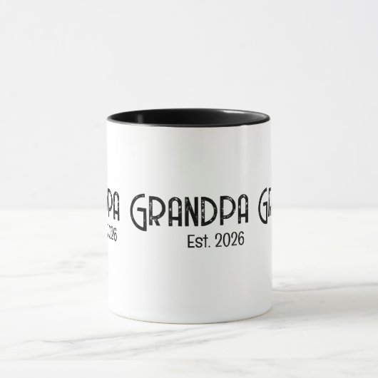 Mug Papi a créé un texte grunge est. année deux tons (Centre)