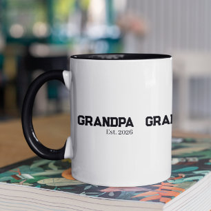 Mug Papi a créé un texte noir année d'établissement de