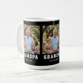 Mug Papi a établi Bold Black 3 Photo (Devant gauche)
