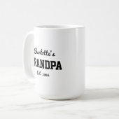 Mug Papi a établi un nom moderne audacieux (Devant gauche)
