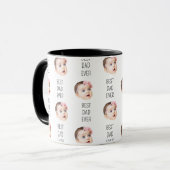 Mug Papi à visage de bébé Enfants Anniversaire Grand-P (Devant gauche)