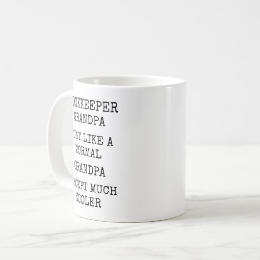 Mug Papi Comptable Beaucoup Plus Drôle (Devant gauche)