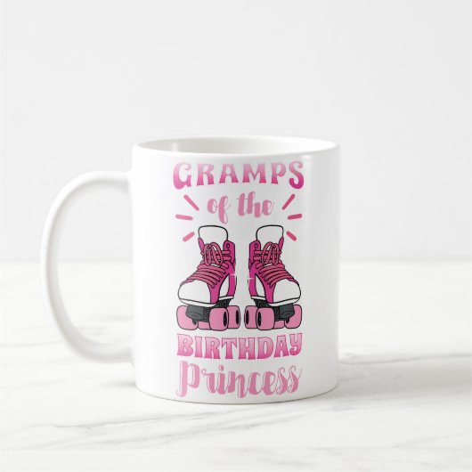 Mug Papi du Roller Princesse Anniversaire Patins à rou (Gauche)