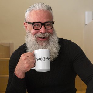 Mug Papi fondé année d'établissement texte grunge