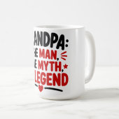 Mug Papi L'homme La légende (Devant droit)