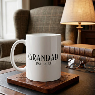 Mug Papi moderne établi écriture noire