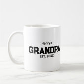 Mug Papi moderne établi Établ. Année de nom (Gauche)