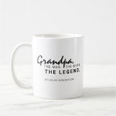 Mug Papi personnalisé. L'homme. La légende. (Gauche)