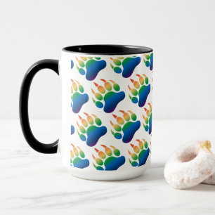 Mug Papier à enveloppement Paw à écorce pour ours gris