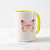 Mug Papier aquarelle papillon Art (Devant droit)
