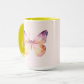 Mug Papier aquarelle papillon Art (Devant gauche)