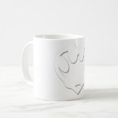 Mug Papier Coupe Chien Paw Et Forme Coeur (Devant gauche)