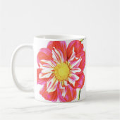 Mug Papier dahlia rayé rouge et blanc corail (Gauche)
