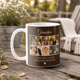 Mug Papier Faux Cuir Fête des Pères 6 Photo de Famille