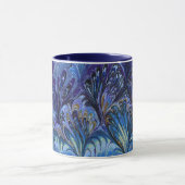 MUG PAPIER MARBÉ, MOTIF ABSTRAIT BLEU PEACOCK, EAUX (Centre)