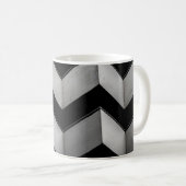 MUG PAPIER NOIR ET BLANC CHEVRON (Devant droit)