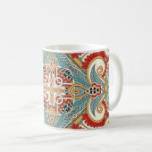 Mug Papier peint à répétition graphique Vintage Abstra (Devant droit)