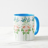 Mug Papier peint baroque bouquet de fleurs (Devant droit)