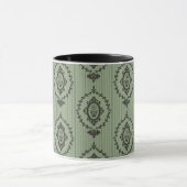 Mug Papier peint baroque en vert (Centre)