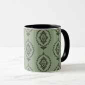 Mug Papier peint baroque en vert (Devant droit)