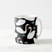 Mug Papier peint blanc Swans Lake (Devant droit)
