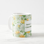 Mug Papier peint citron rose jaune (Devant gauche)