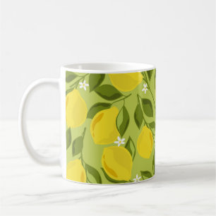 Mug Papier peint coloré citrons dessinés à la main