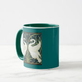 Mug Papier peint de cygne et de précipitation et (Devant gauche)