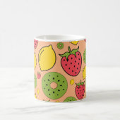 Mug Papier peint de fruits : fraises, citrons, kiwis. (Centre)