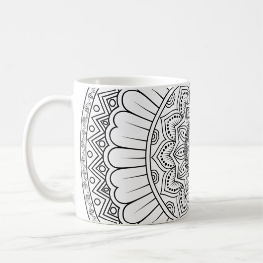 Mug Papier peint de la Rosette mandala (Gauche)
