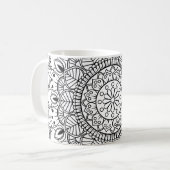 Mug Papier peint de la Rosette mandala (Devant gauche)