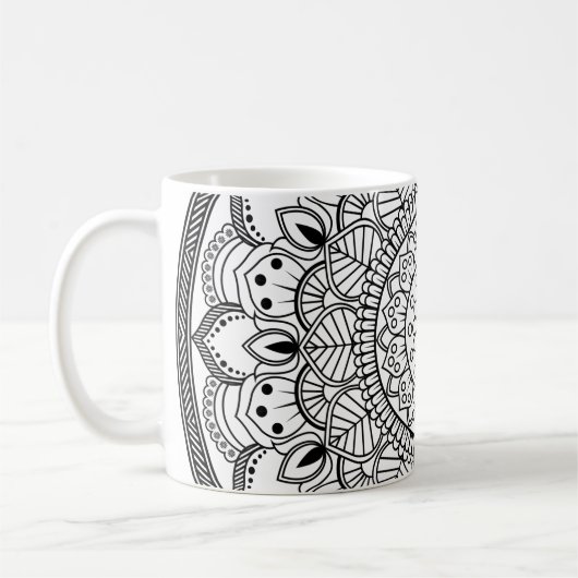 Mug Papier peint de la Rosette mandala (Gauche)