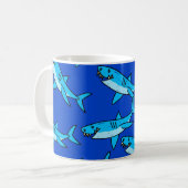 Mug Papier peint de requin (Devant gauche)
