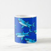 Mug Papier peint de requin (Centre)