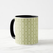 Mug Papier peint floral de damassé (Devant gauche)